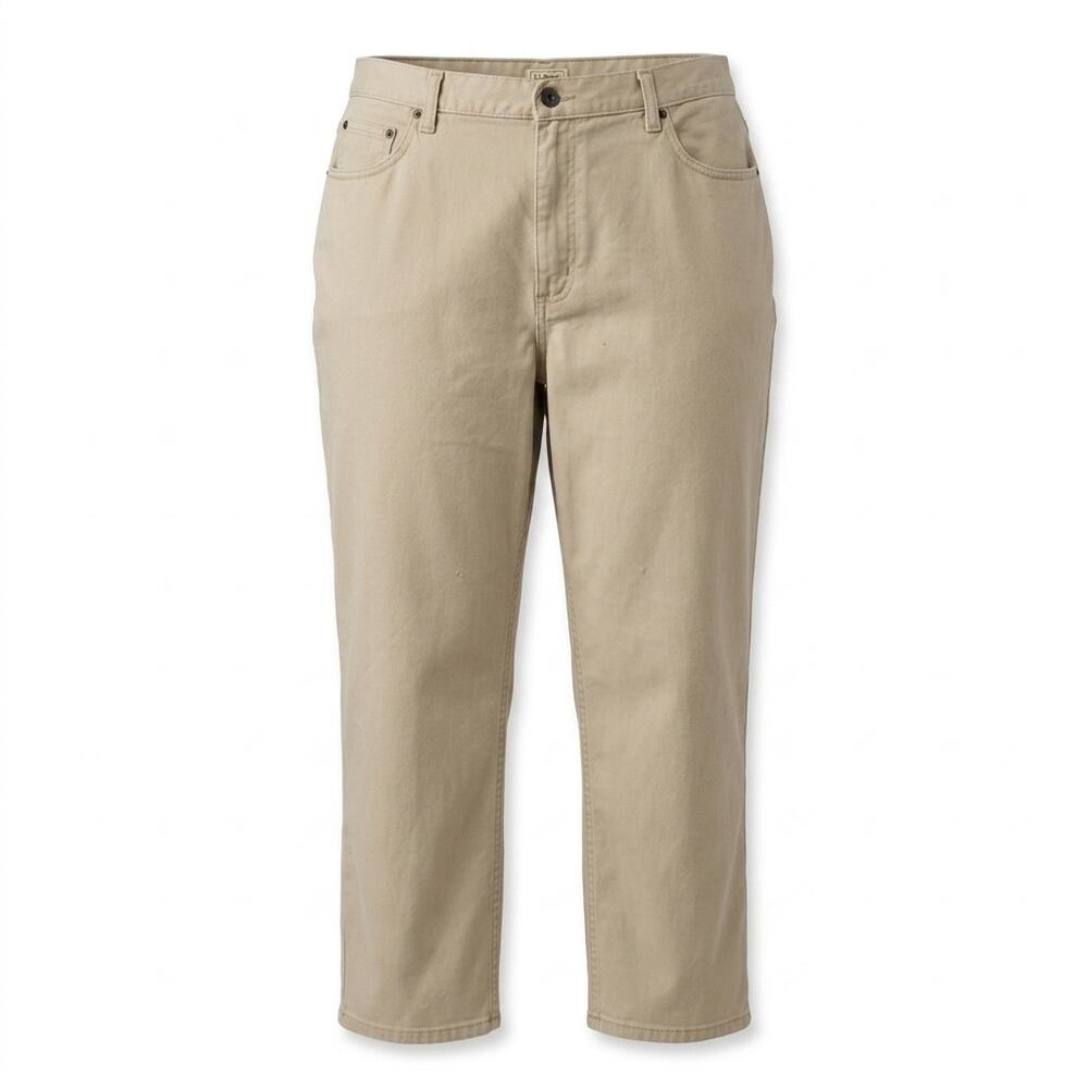 L.L.Bean Beige Straight Leg Pants Women Size 18P